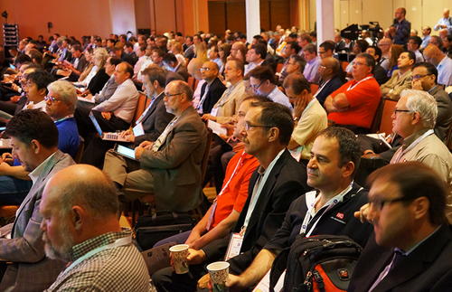 There was nary a seat to be found in the morning's keynote sessions, which included speakers from Deutsche Telecom, Google, and tw telecom.