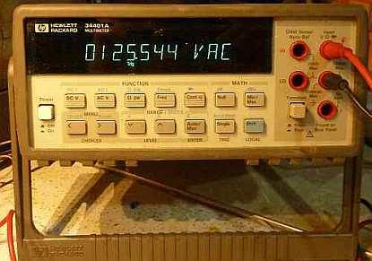 An early 34401A with the HP logo, before the 1999 Agilent spinoff.
Many HP 34401A meters are still in use today.