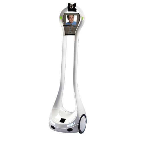 VGo's communications robot isn't supposed to look human. Its engineers say the company took a 'form follows function' approach. Source: VGo Communications