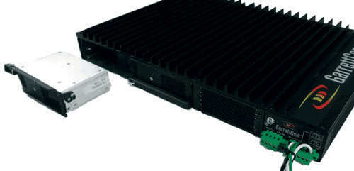 Next-generation switches built for the power utility market are adding features such as hot-swappable power supplies  and heavy-duty cooling fins.  Source: GarrettCom Inc.
