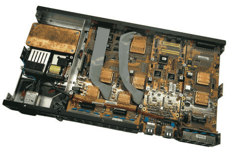 The motherboard of a GarrettCom Magnum 6K Series managed switch with conformal coating and special heat sinks is designed to support convection cooling. Both features are important when installing switches in dusty, corrosive, or damp environments.  Source: GarrettCom Inc.
