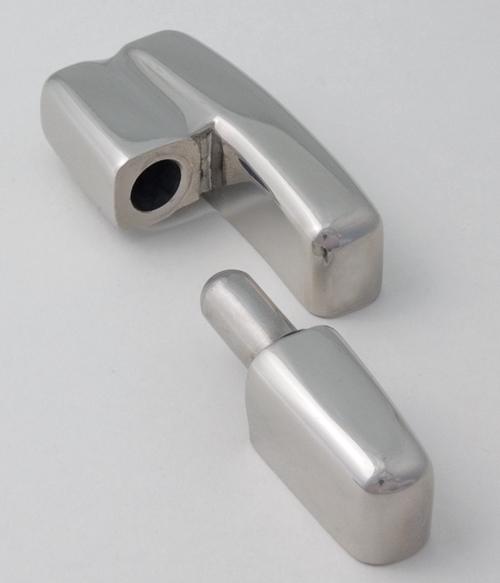 Removable lift-off hinges allow cabinet doors to be removed quickly without the use of tools.  Source: Southco