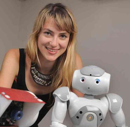 Heather Knight, a roboticist and founder of Marilyn Monrobots, is trying to bridge the uncanny valley by adding humor to the robotic repertoire. Her robot, Data, can do imitations of Darth Vader, R2D2, and Buzz Lightyear.  (Source: Freescale Semiconductor)