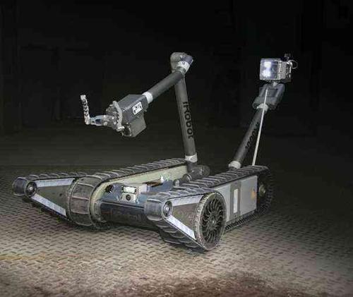 iRobot's PackBot searches buildings, caves, and bunkers and can neutralize roadside bombs.  (Source: iRobot)
