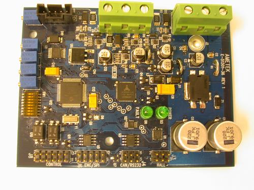 An Ametek motor controller. Many variables are considered when selecting controllers for BLDC motors.