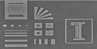 This nanometer-scale engraving, made with MIT's glass-stamping process, is 10 microns wide. 
Photo: Kyle Jacobs