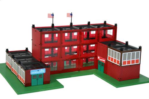The Clarksville Elementary School Building Set is one of the engineering-inspired offerings from Paul Flack's Bridge Street Toys.