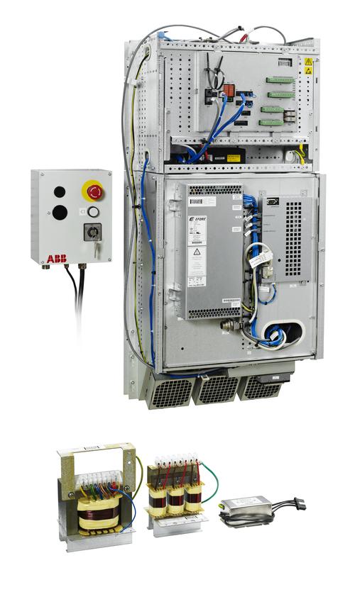 Smaller, cooler electronics make panel-mounted controllers possible for bigger robots, saving factory floor space. Source: ABB