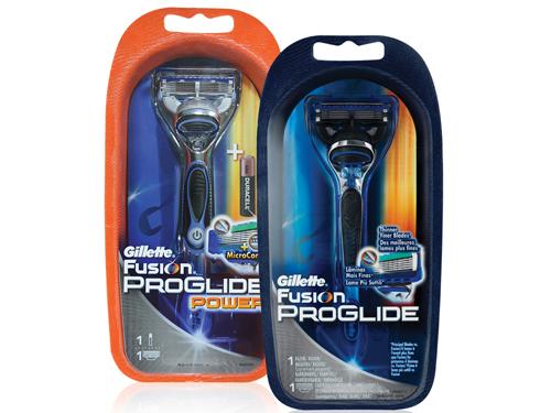 Procter & Gamble replaced 57 percent of the plastic in its Gillette Fusion clamshell/tray package with moldable plant-based pulp.   (Source: Procter & Gamble)