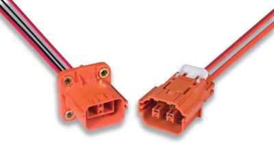 Delphi's Shield-Pack HV 280 incorporates a high-voltage interlock (HVIL) to protect mechanics and first responders from high voltage. 
(Source: Delphi Automotive)