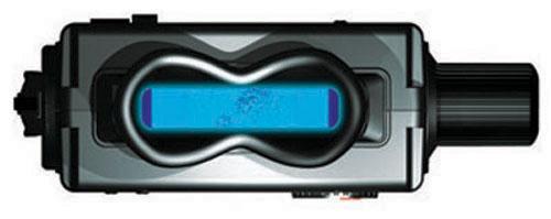 Once the unit is returned to the housing and automatically rotated, it is sprayed with a special contrast-enhancing ink. Ultraviolet illumination reveals black spots that indicate explosives residue. 