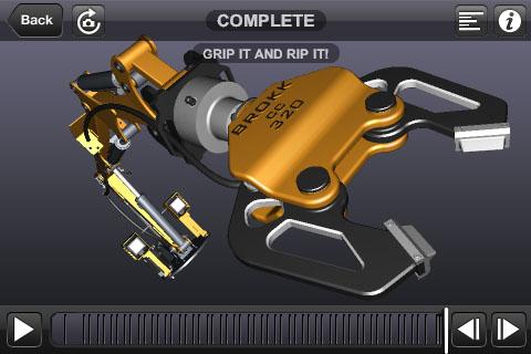 Autodesk Publisher Mobile Viewer allows for interactive viewing of animated 3D assembly instructions created with Autodesk Inventor Publisher desktop software.   (Source: Autodesk) 