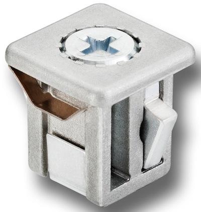 DIRAK's Captive D-SNAP Joiner can hold more weight than a captive screw, because its cross-sectional area is larger, and it is easily installed or removed in the field. (Source: DIRAK)