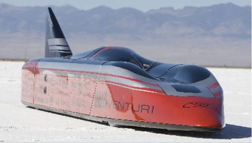 The Buckeye Bullet, now in its third generation, is a collaborative effort between the Ohio State University Center for Auto Research and several sponsors -- the goal being to create the world's fastest electric vehicle.   (Source: Bary Hathaway)