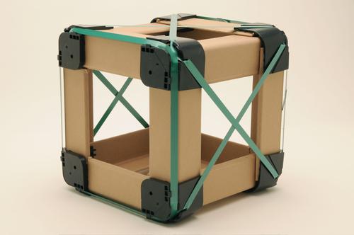 Winner of a gold award in the 2012 DuPont Awards for Packaging Innovation, the CUBE is a Lego-like system that goes from manufacturer's pallet to retail display floor with almost no reconfiguration or changes.   (Source: Smart Packaging Systems)