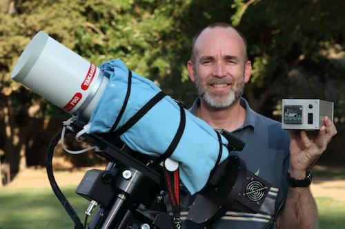 Eric Chesak's telescope thermal focus management system is made up of three main elements: the heater, the power and temperature control system, and the thermocouple for temperature feedback.  