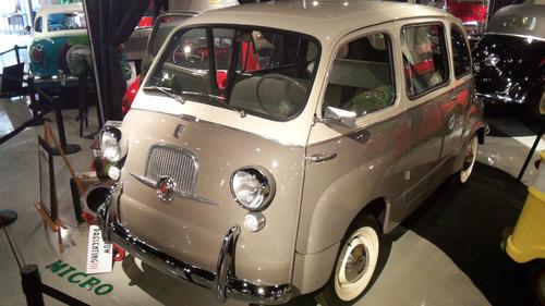 1958 Fiat Multipla. Although it wasn't called a minivan, the Multipla served as a miniaturized version of today's family vans. Powered by a rear-mounted, 21-HP, four-cylinder engine, the Multipla had a top speed of nearly 60 mph.