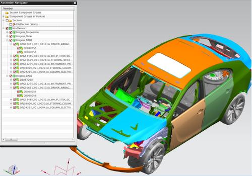 4GD, new technology folded in Teamcenter and other Siemens PLM Software offerings, aims to help users quickly find subsets of data related to their specific task without having to load entire complex assemblies or products.   (Source: Siemens PLM Software)