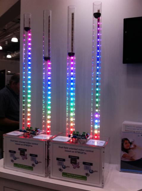 STMicroelectronics showcased its dual motor controller from a single MCU. With a prime spot on the show floor, this was sure to pique everyone's interest.