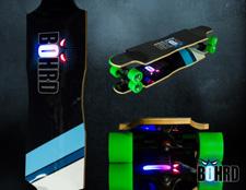 Light Bohrd LLC is looking to make revolutionary contributions in skateboarding and snowboarding style and safety by adding the world's first motion-activated LED lights to each sport's respective boards. The Light Bohrd LED design uses patent-pending technology to store energy and activate LED lights to illuminate the board's graphics. With technology completely embedded, Light Bohrd's boards are charged wirelessly through magnetic induction and are brought to life by the wave of a magnet. The lights are then activated with motion. A fully-charged Light Bohrd will stay lit for up to six hours.   (Source: Light Bohrd)