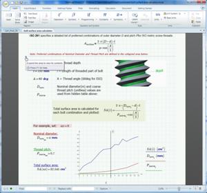 Mathcad Express includes much of the base functionality of the full Mathcad Prime 2.0 release,