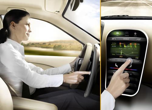 A haptic feedback technology from Continental Automotive provides a pulse signal to dashboard buttons, thus enabling drivers to feel the controls and focus on the road ahead.   (Source: Continental Automotive North America)