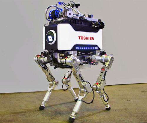 Toshiba has designed and built a four-legged robot to conduct investigative and recovery work in locations too dangerous for humans, including the reactor buildings of the damaged Fukushima Dai-Ichi No. 1 nuclear plant.   (Source: Toshiba)