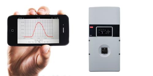 Left: Monitoring the performance of a photovoltaic solar installation is simple using the interface on the Danfoss DLX solar inverter or integrated Web server. The DLX uses ConnectSmart technology to offer 24/7 remote system monitoring via the Danfoss SolarApp and/or dedicated CLX Portal. Right: New Danfoss DLX solar inverters are transformer-based string inverters that deliver 97.3 percent efficiency to maximizethe effectiveness of solar power applications.(Source: Danfoss)