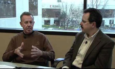 Xilinx's Vin Ratford (left) in conversation with Jeff Bier. (Source: Embedded Vision Alliance)