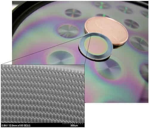 Honeywell's penny-sized vacuum pump (upper right) enables handheld analytic instruments by virtue of MEMS turbine-like blades.(Source: Honeywell)