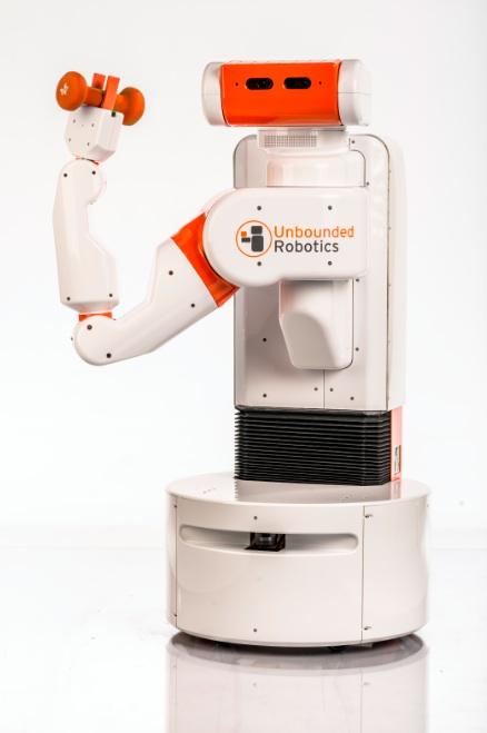 Unbounded Robotics' first model is a mobile platform for researchers and businesses wishing for an easy-to-program, one-armed assistant.
(Source: Unbounded Robotics, Eric Gulbransen)