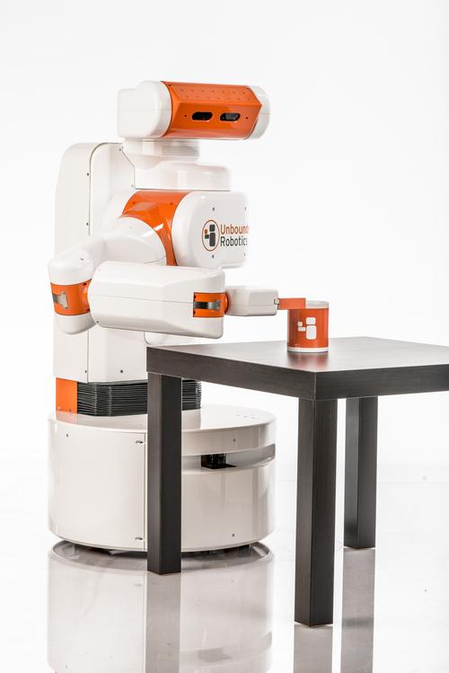 UBR-1's manipulator can handle ordinary objects designed for humans.
(Source: Unbounded Robotics, Eric Gulbransen)