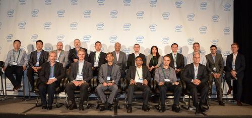 Why are these chief executive officers smiling? They are CEOs of the companies in which Intel just invested $65 million, along with with Arvind Sodhani, president of Intel Capital and Intel executive vice president.
(SOURCE: Intel Capital)