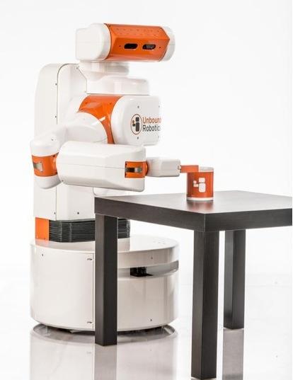 One of the more recent robots to launch is the UBR-1 by Unbounded Robotics, Inc. The goal was to bring to market an affordable robot that was still powerful. This one-armed assistant is easy to program, based on a mobile platform.
(Source: Unbounded Robotics, Eric Guibransen)