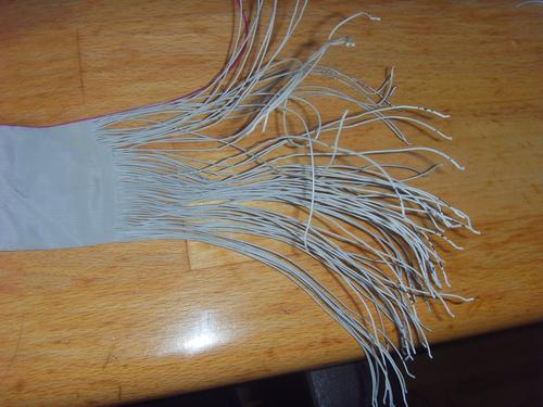 'All this crap, had to actually break open the connector to get out some metal bracket that was bridging tons of pins -- why was that even there? Also, took me ages to find out what pins belong to what cables.'