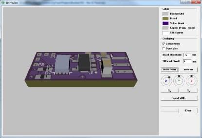 The simple 3D preview interface. Shown is a micro brushed speed controller (Click here to see a larger, more detailed image.)