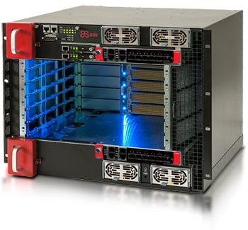 AdvancedTCA (ATCA) front-to-back cooled chassis in its midsized Ultra5 server blade platform. (Source: ZNYX)