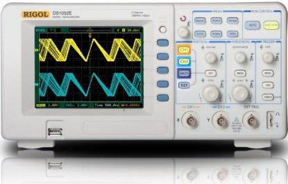 Front view of the Rigol DS1052E oscilloscope.