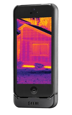 FLIR One phone accessory uses infrared sensors to see thermal data, which is in longer wavelengths and therefore invisible to humans. (Source: FLIR One)