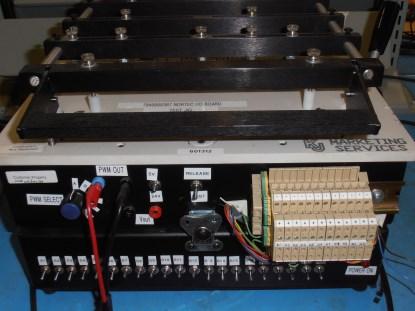 Figure 3. On the unit shown here, the test process is invoked by a jumper. When an input is activated a corresponding output activates. One problem with this test is that diagnosing where the fault lies is fairly coarse. (It's somewhere on the input or output path.)
