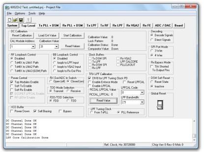 GUI for controlling the FPRF device. (Click
here to see a larger image.)