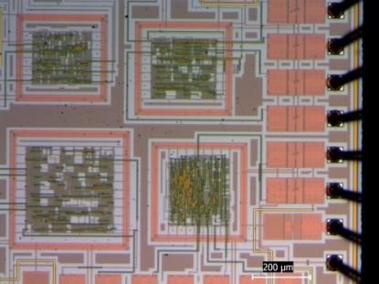 A panoramic view of the PNX1 test chip(Click here to see a larger image.)