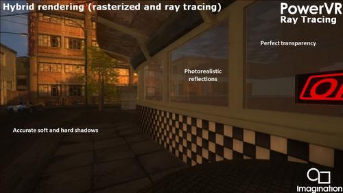PowerVR Ray Tracing GPUs offer ultra-realistic shadows, reflections, and transparency at no extra cost. (Source: Imagination)