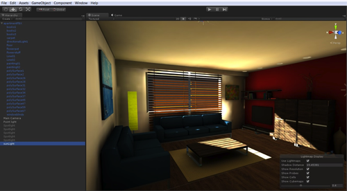 The Unity 5 lightmap editor uses PowerVR Ray Tracing technology to improve pre-baked lighting. (Source: Unity)