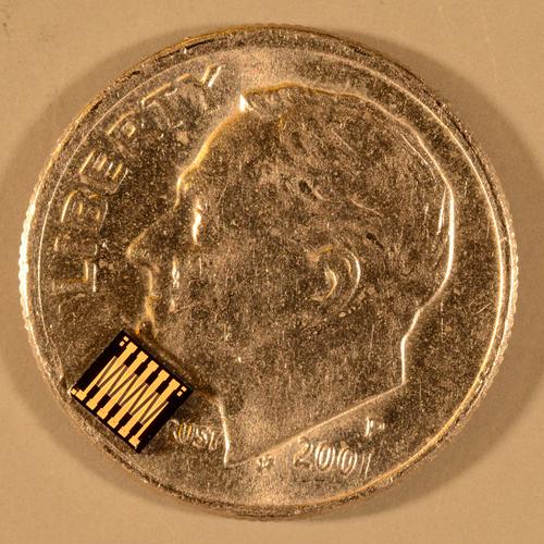 GE's tiny MEMS switch measures just 100 microns square and yet can switch up to 5 kilowatts of power at 3 GHz.
(Source: General Electric)