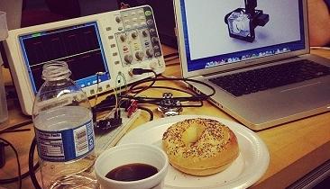 The bagel is now the official food of test & measurement. Just be careful not to get the seeds on your circuits.