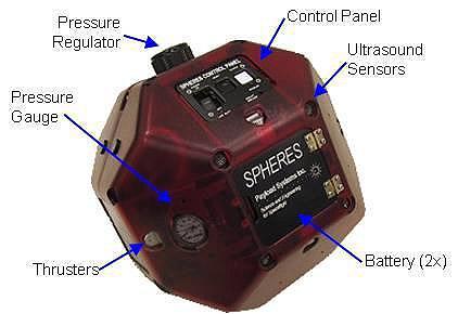 NASA's satellite tech-testing SPHERES robots jet themselves around the ISS using cO2 canisters, the brains of a Samsung Nexus smartphone, and, soon, Google's 3D-visual powerhouse Project Tango.(Source: NASA)