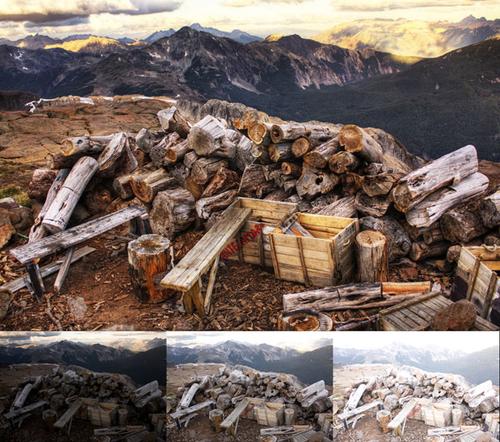 An example of a high-dynamic-range image created by combining images captured using different exposure times.