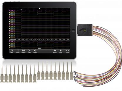 Oscium's LogiScope logic analyzer for iPods, iPhones, and iPads.