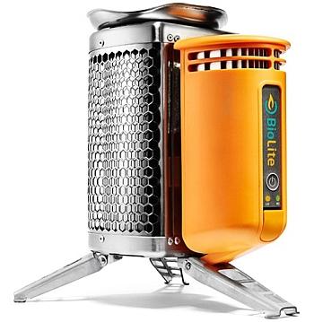 Figure 1: Go camping with a TEG: with the Biolite CampStove, you don't have to worry about your phone running out of power (though it may be out of range of a tower), and your cooking fire may also burn hotter due to the small internal fan.